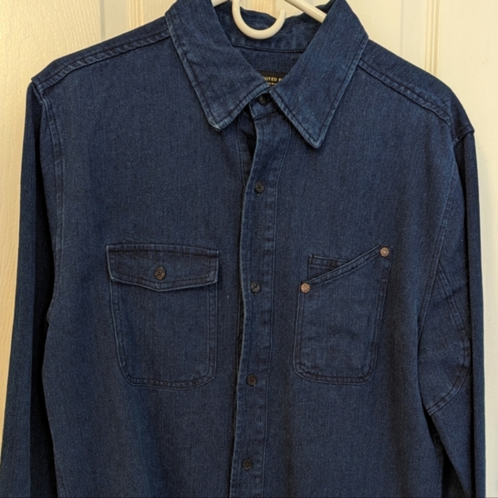 United by Blue Men's Denim Long-Sleeve Shirt, Medium